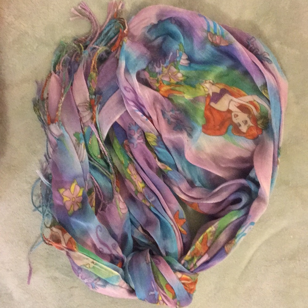 Little Mermaid fringed scarf.